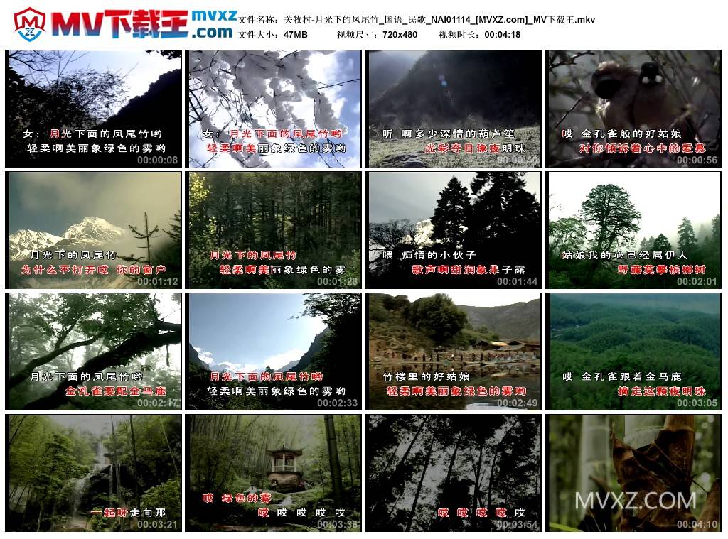 关牧村-月光下的凤尾竹_国语_民歌_NAI01114